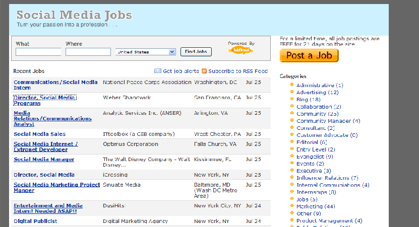 Social Media Jobs